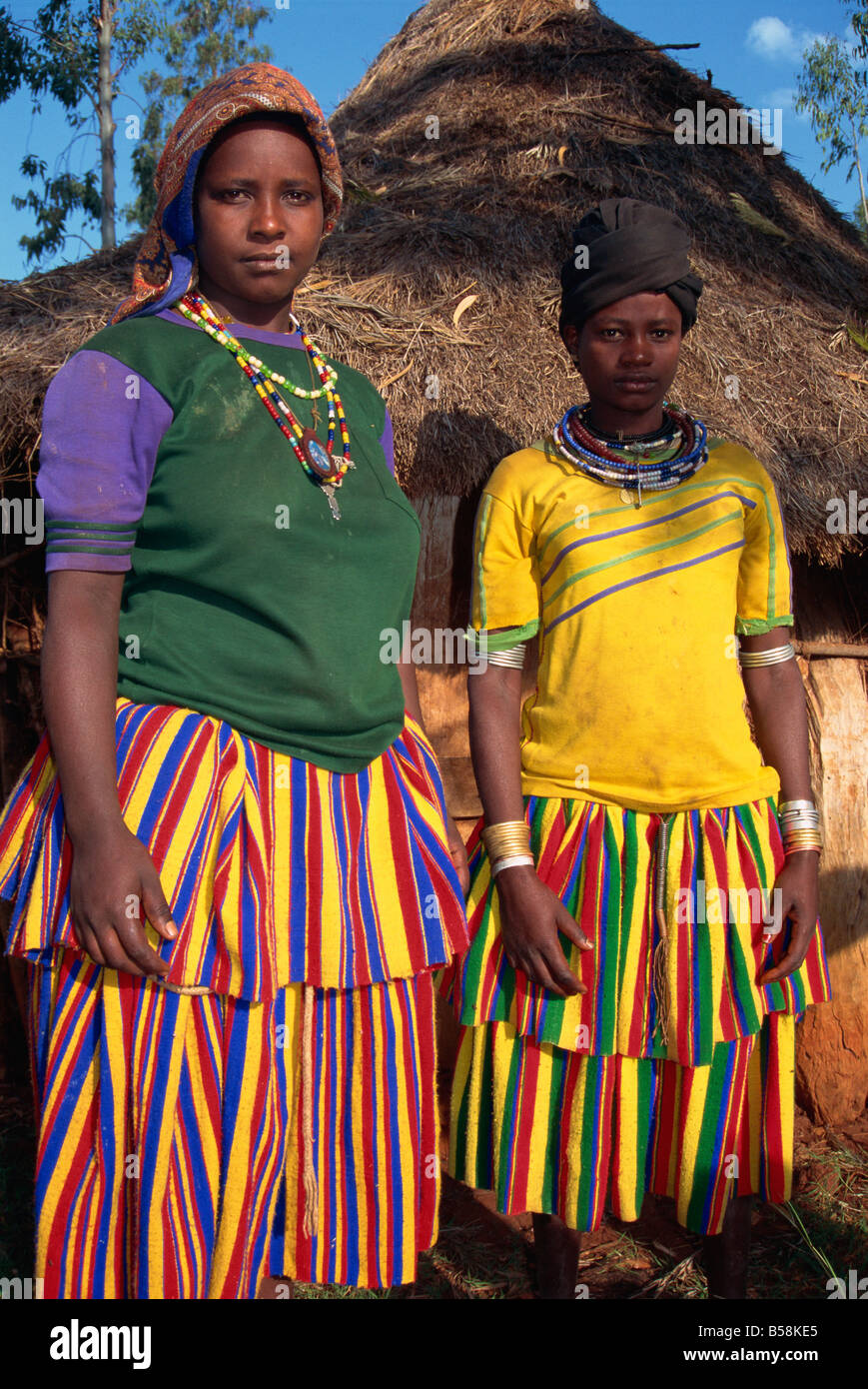 Le donne in abito tradizionale Africa Etiopia Foto Stock