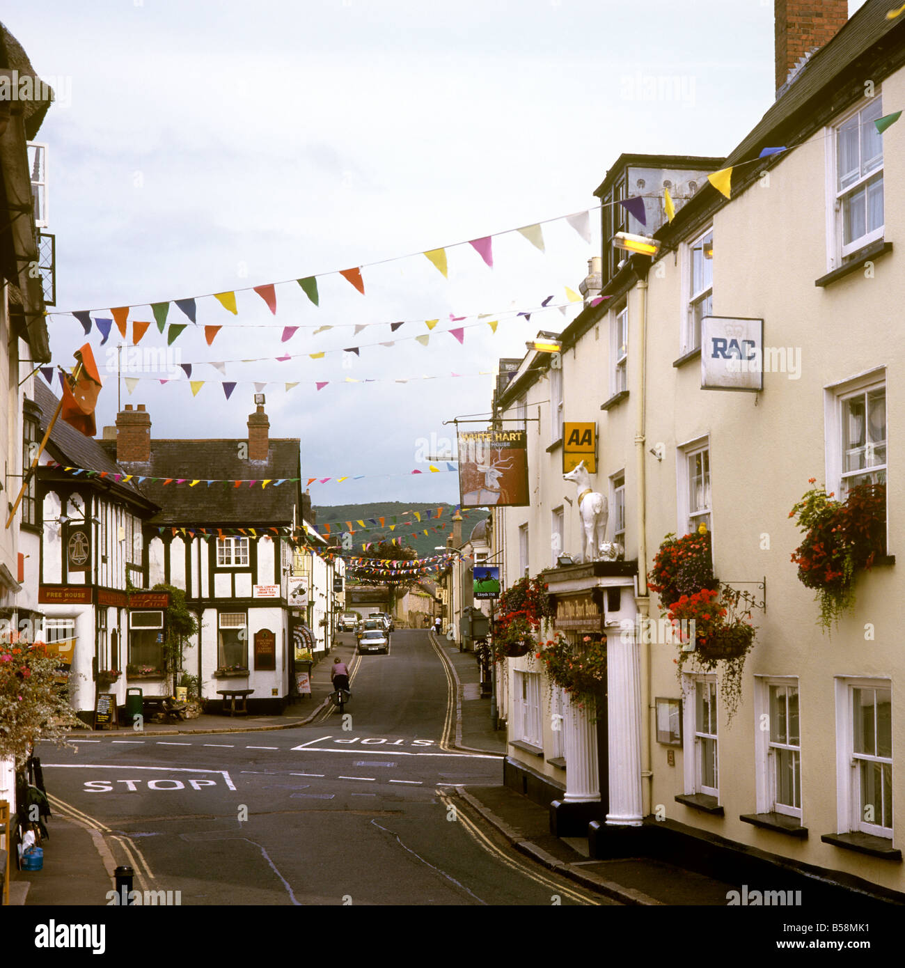 Regno Unito Inghilterra Devon Moretonhampstead village White Hart Inn Foto Stock