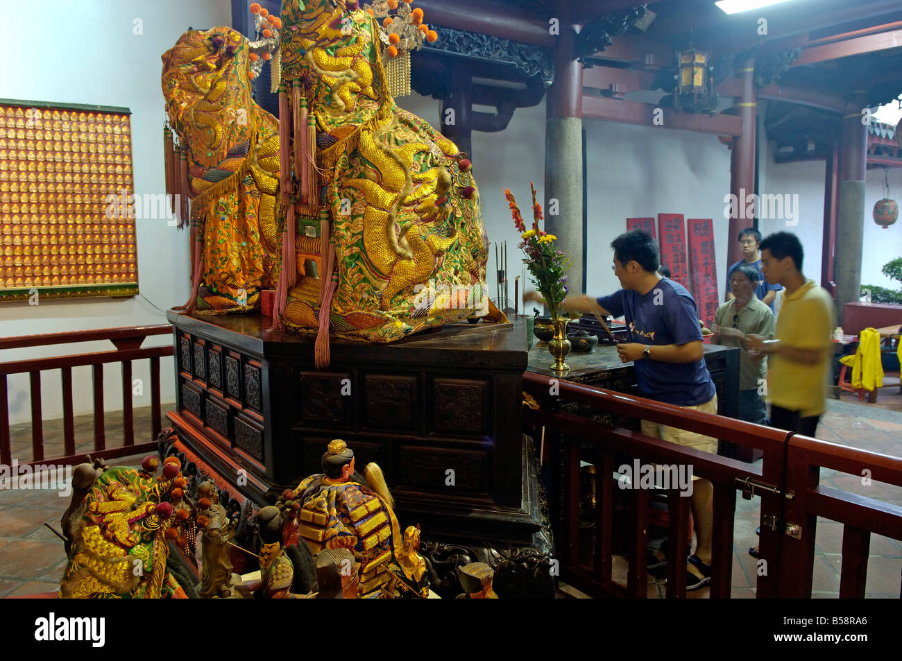 Il tempio taoista dedicato a Kuang Kung, guerra dio, risalenti alla dinastia Ming, Tainan City, Taiwan, Repubblica di Cina Foto Stock