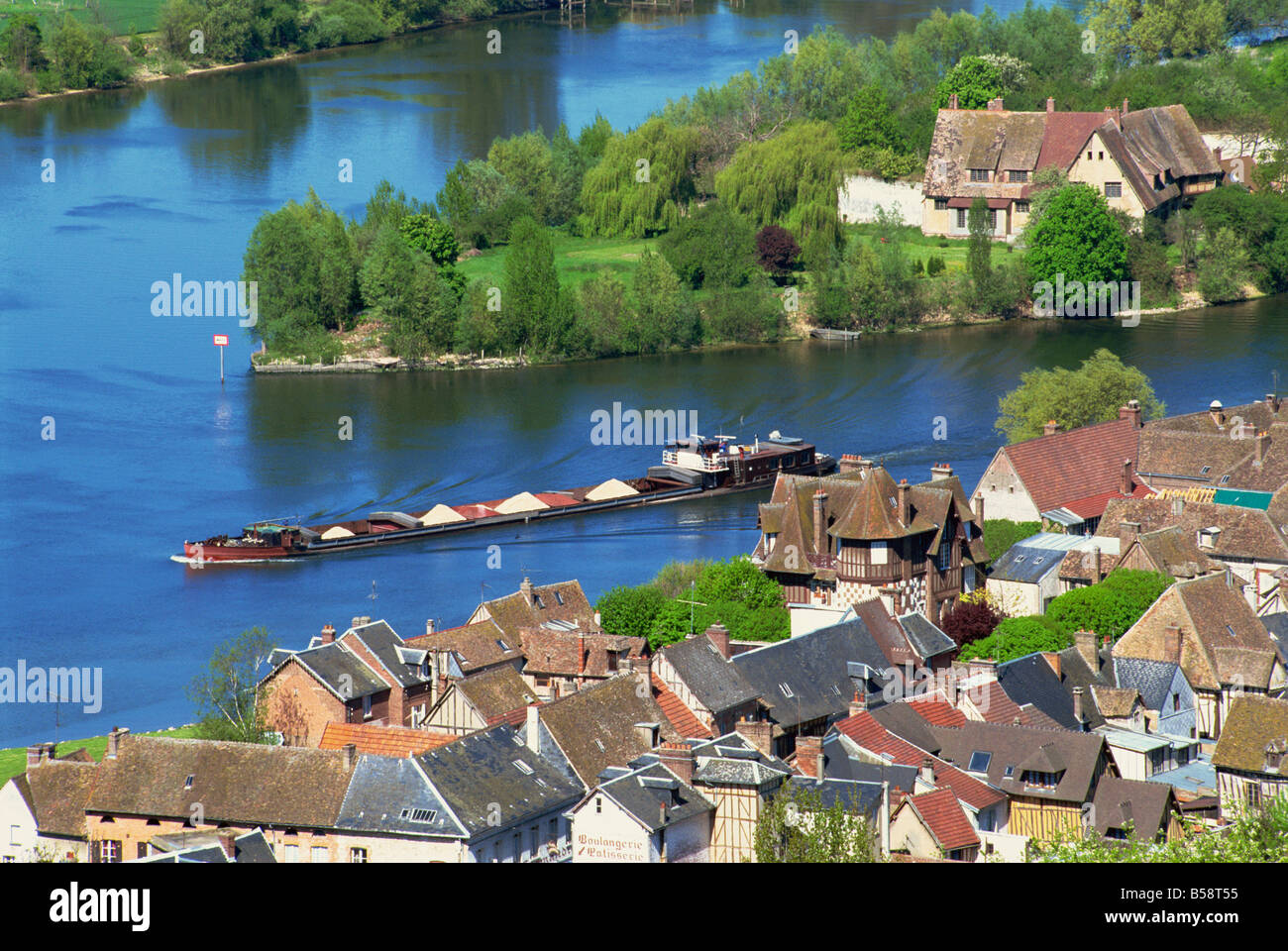 Petit Andely, Les Andelys, Haute Normandie, Francia, Europa Foto Stock