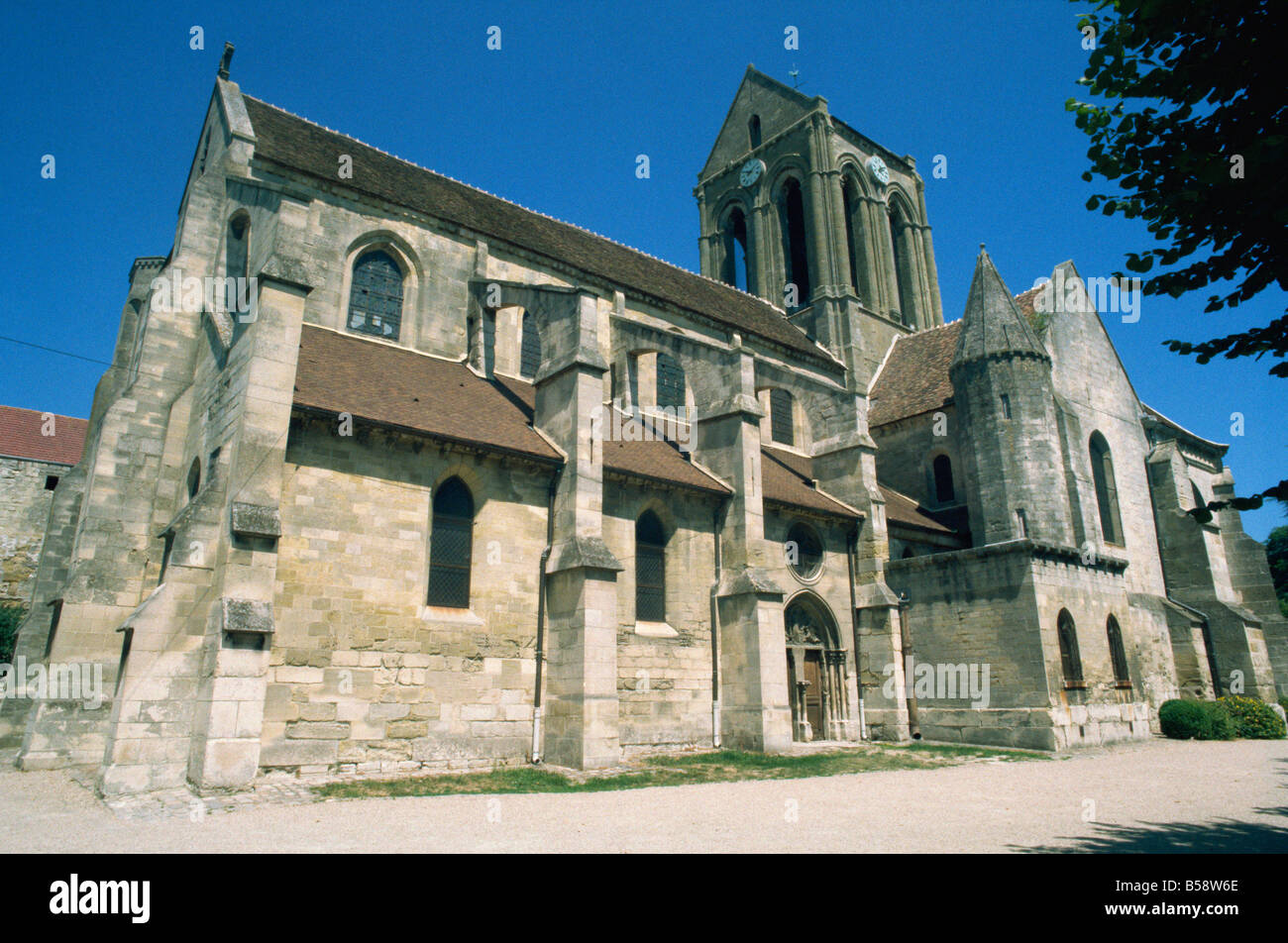 Chiesa dipinti da Van Gogh Auvers sur Oise Ile de France Parigi Francia Europa Foto Stock