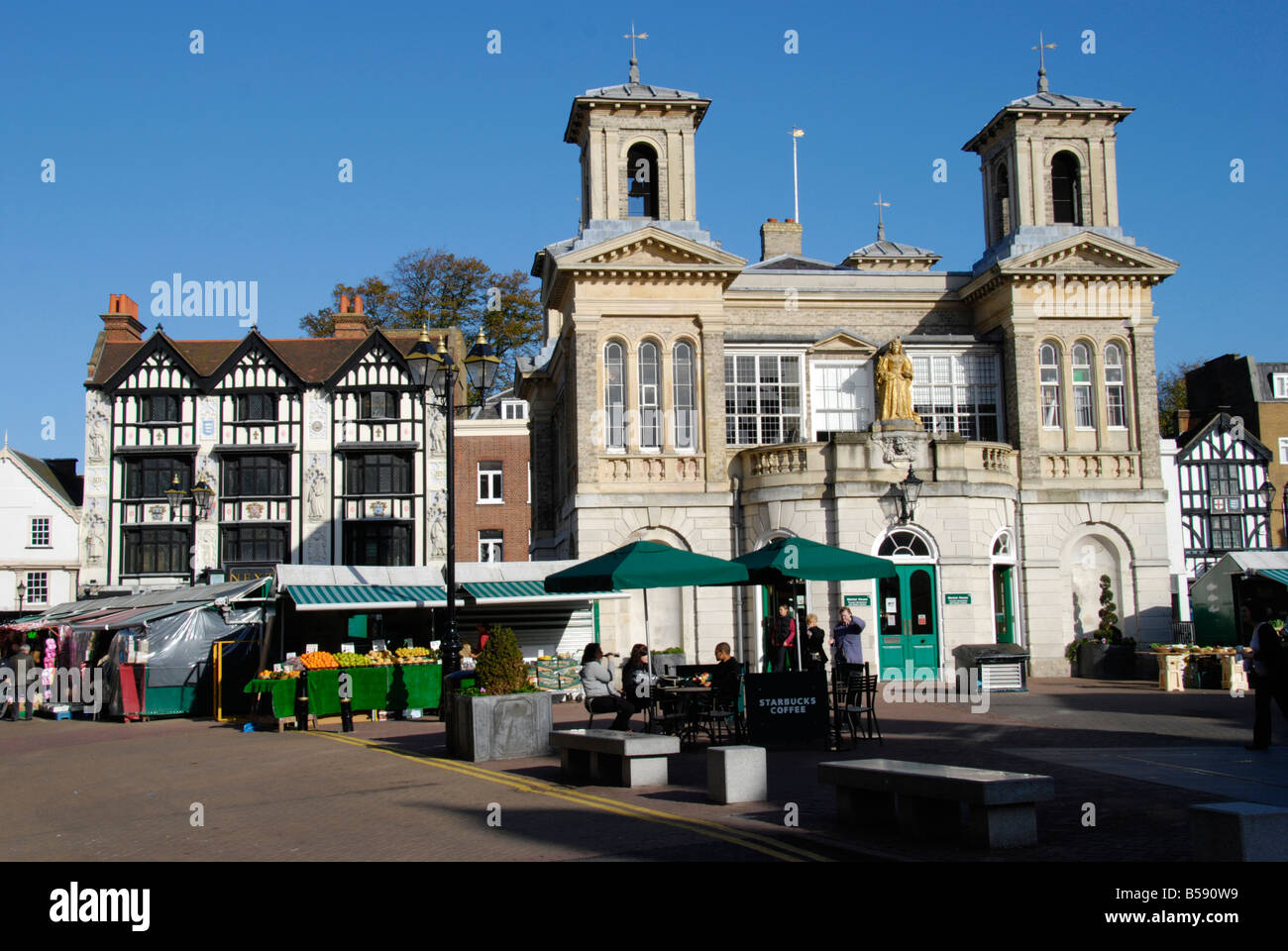 Luogo di mercato Kingston upon Thames Surrey in Inghilterra Foto Stock