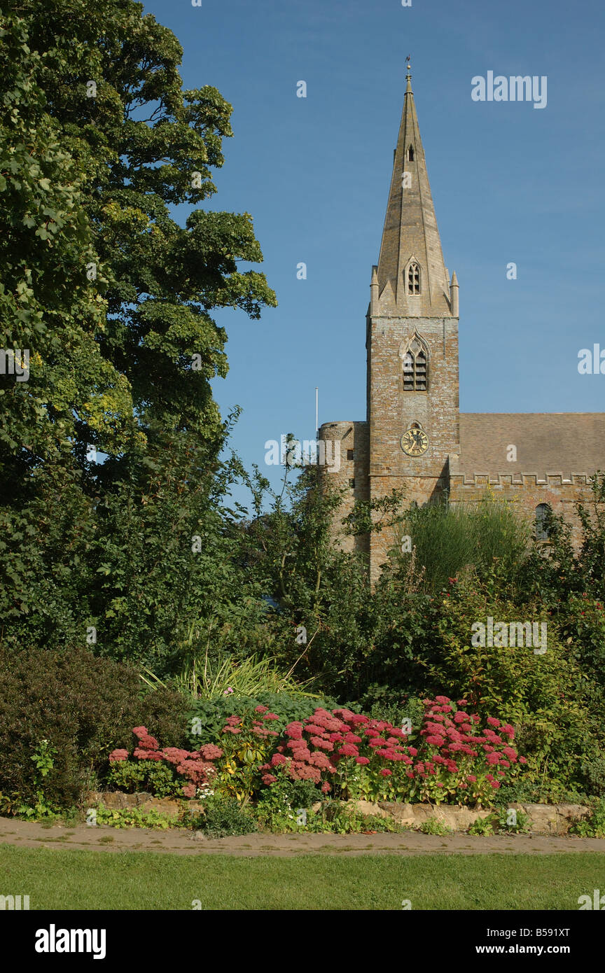 Tutti i Santi della Chiesa sassone, Brixworth, Northamptonshire, England, Regno Unito Foto Stock