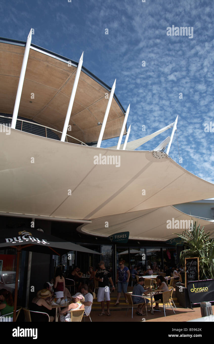 Cafe e ristorante edificio sulla North Stradbroke Island Queensland QLD Australia Foto Stock