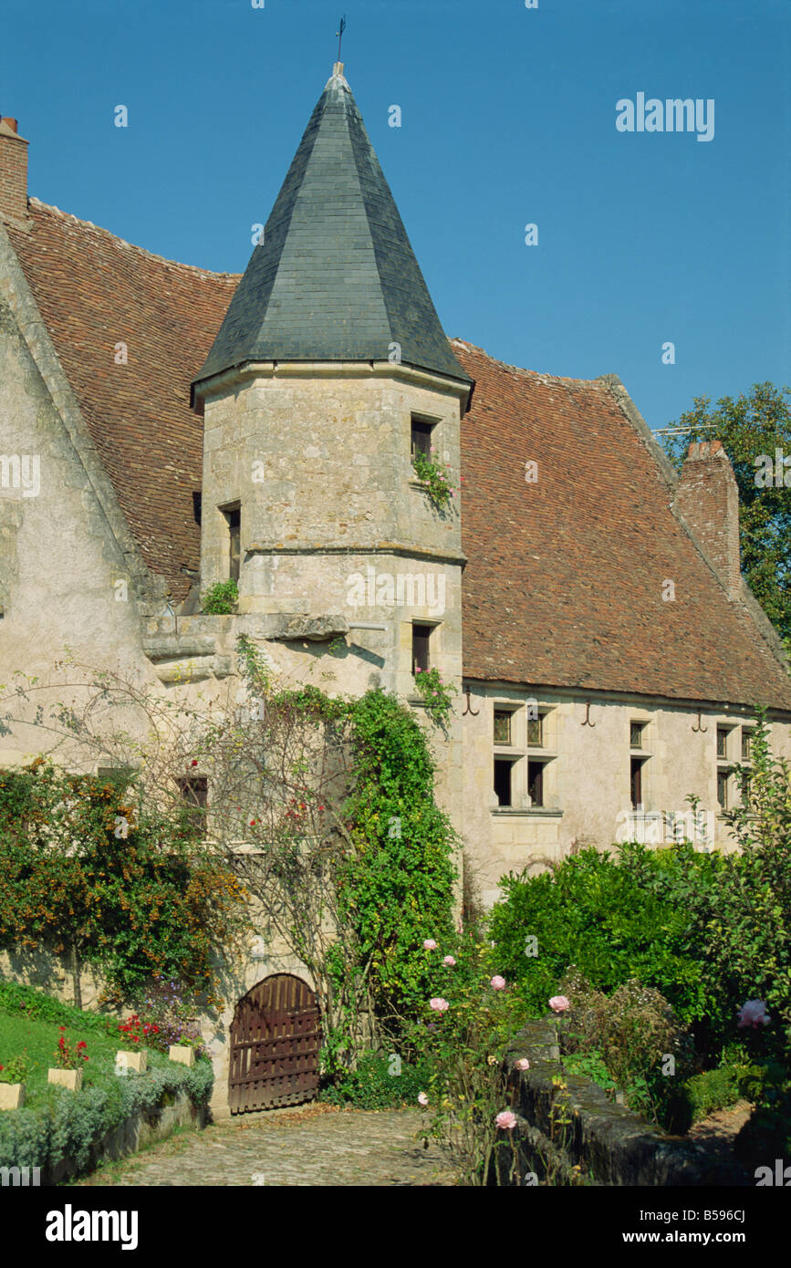 Costruzione in pietra del Moulin de Touvois Rochecorbon a valle della Loira Centre Francia S Terry Foto Stock