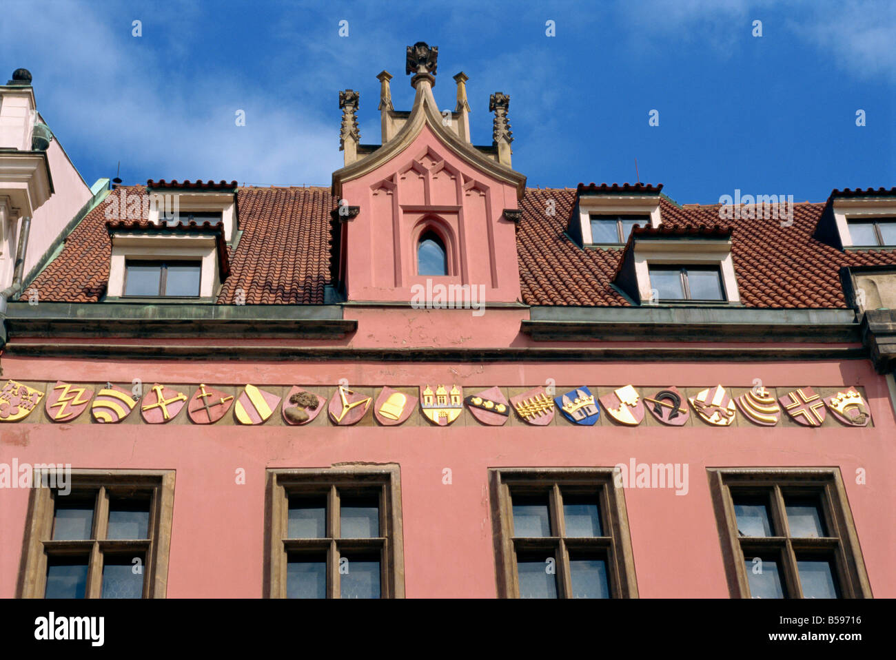 Vecchia Sala del Consiglio, la Piazza della Città Vecchia di Praga, Repubblica Ceca, Europa Foto Stock