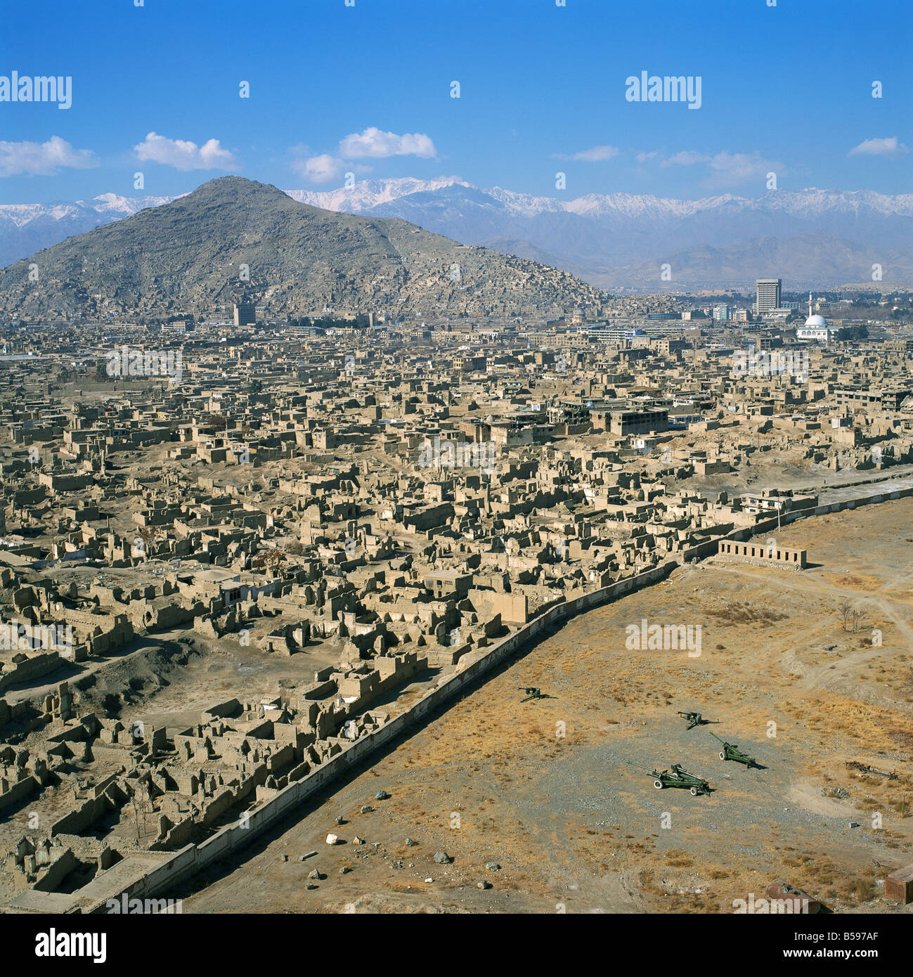 Devastazione dalla guerra civile in Afghanistan Kabul Asia Foto Stock