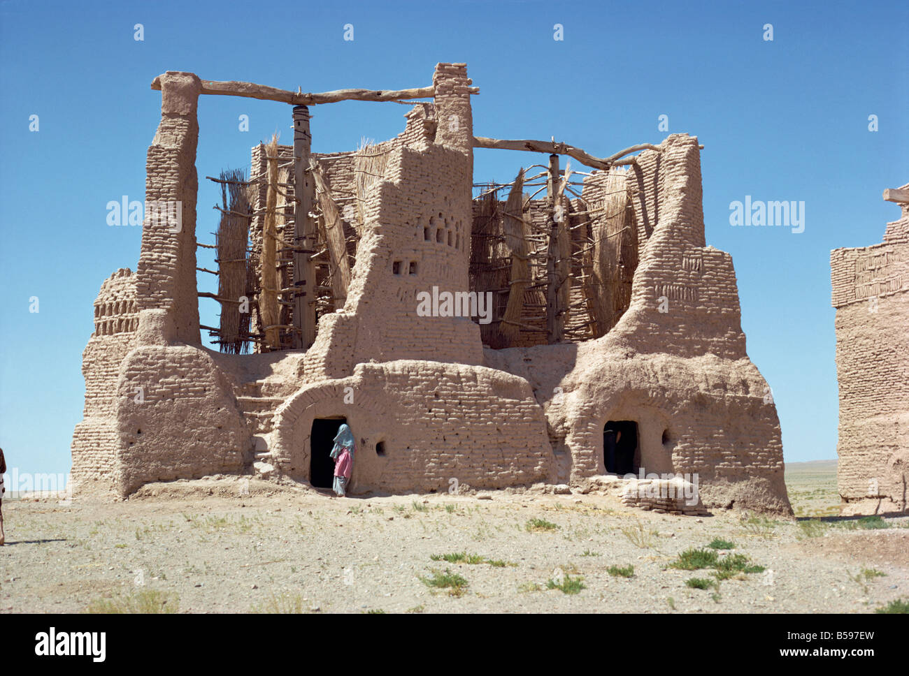 Un vecchio mulino a vento nei pressi di Herat, Afghanistan Foto Stock