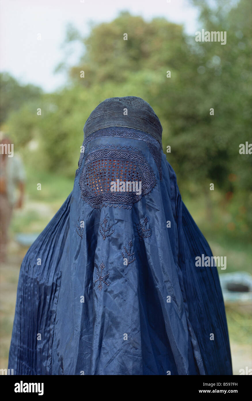 Ritratto di una donna in burqa in Afghanistan Foto Stock