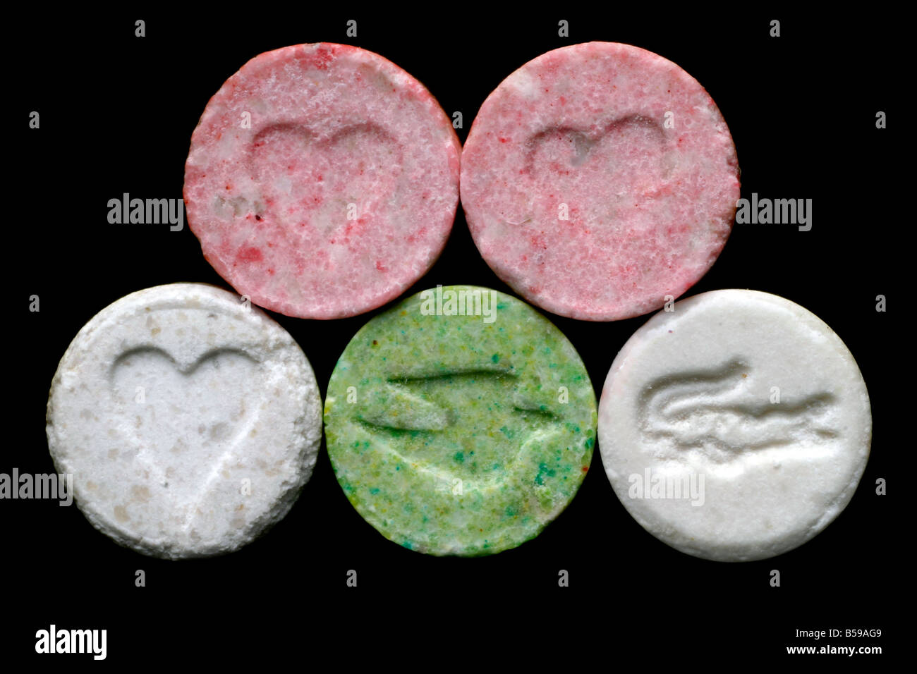 Pillole di ecstasy Foto Stock