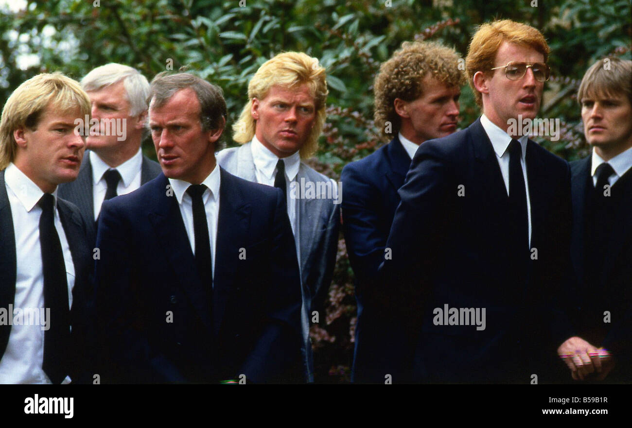 Lutto a Jock Stein funerale in Glasgow Settembre 1985 Foto Stock