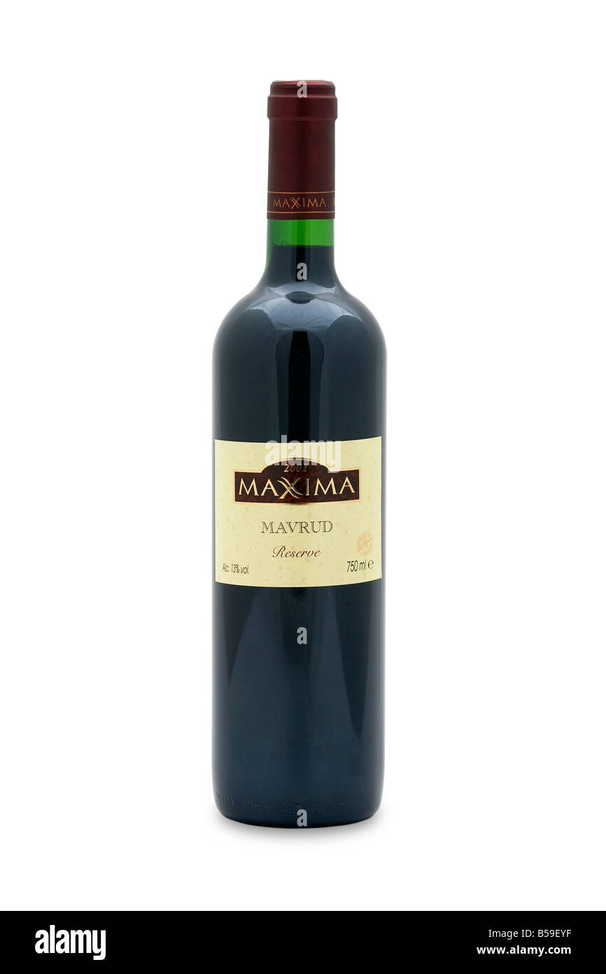 Maxima mavrud 2001 riserva vino rosso Foto Stock