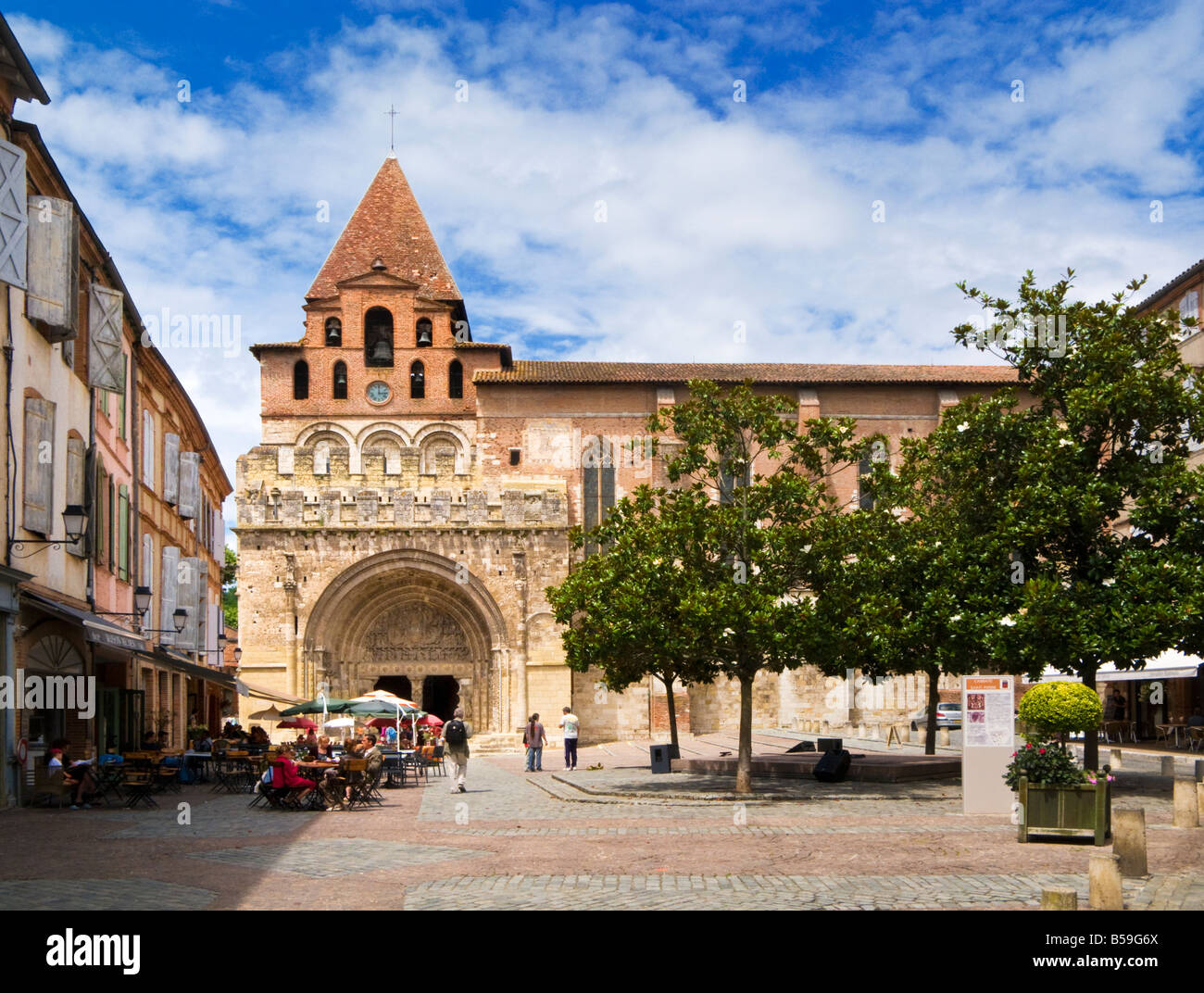 L'Abbaye Saint Pierre de Moissac a Moissac, Tarn et Garonne, Francia Europa Foto Stock