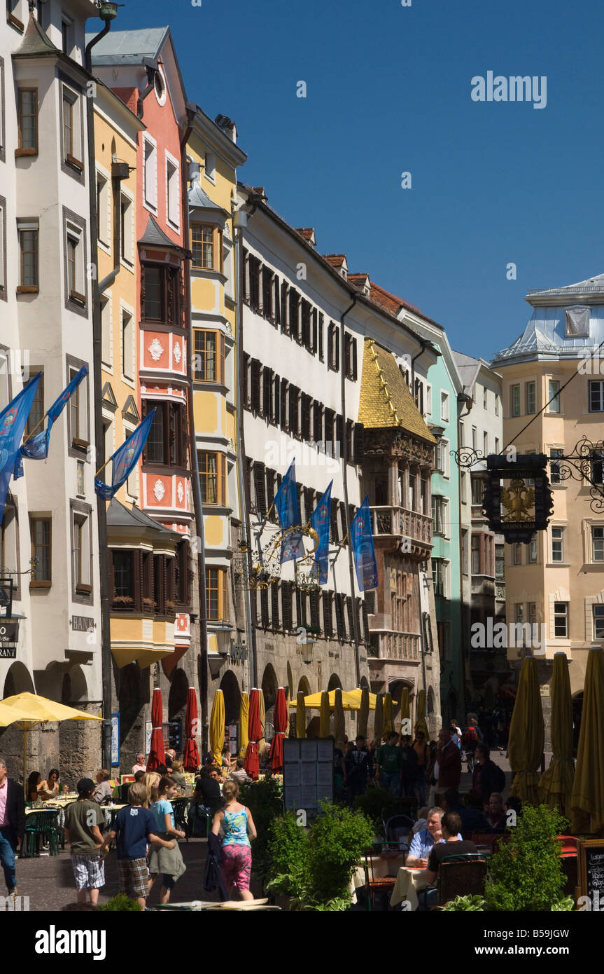 Centro della città vecchia e il Tetto d'oro, Innsbruck, Austria, Europa Foto Stock