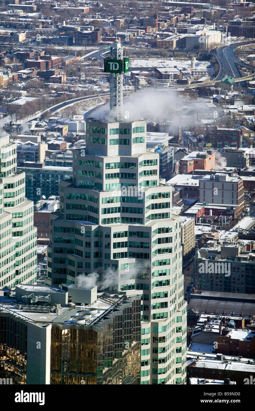 Vista aerea sopra TD Bank Financial Group TD Canada Trust sede Toronto Ontario Foto Stock