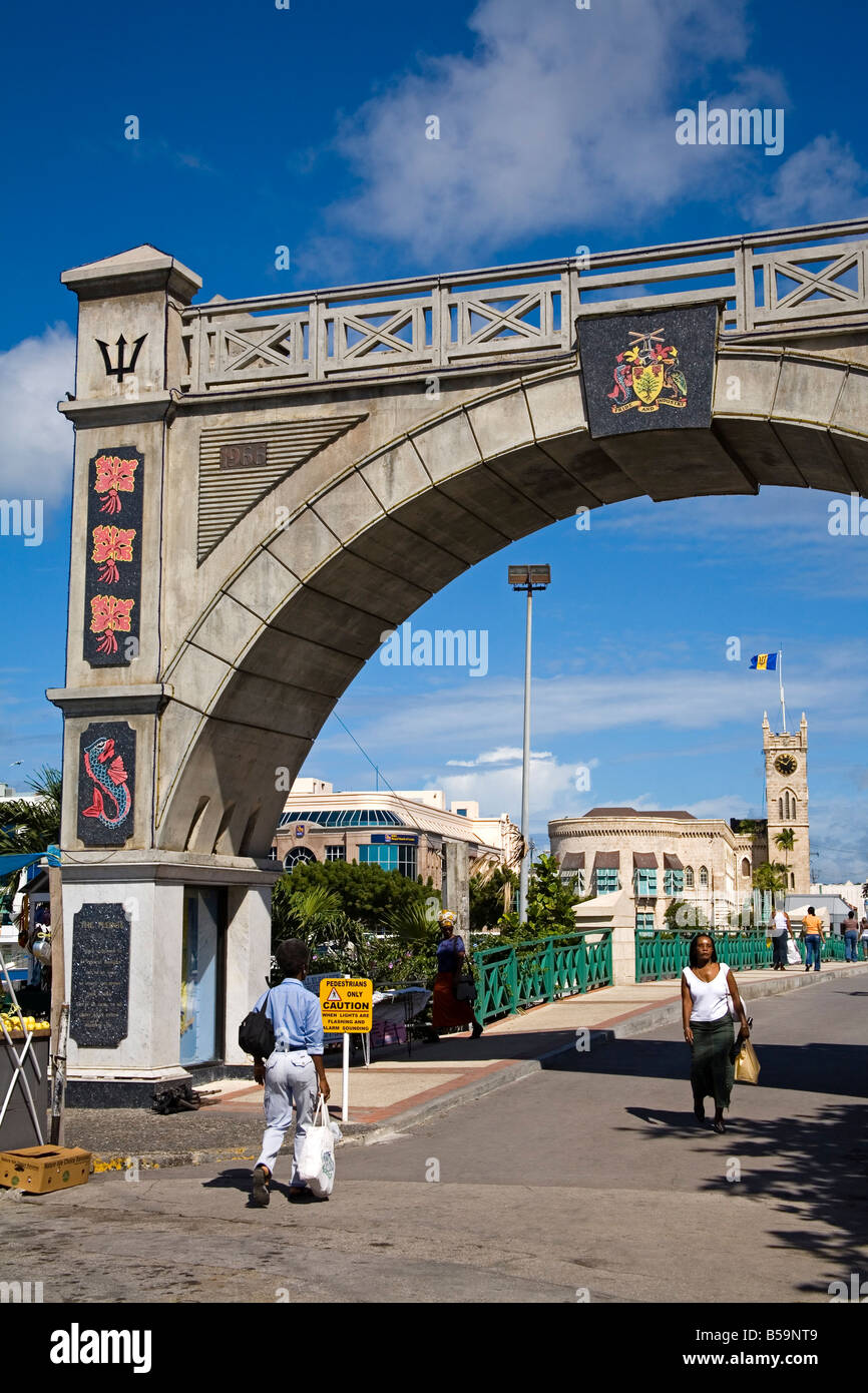 Chamberlain Bridge, Bridgetown, Barbados, West Indies, dei Caraibi e America centrale Foto Stock