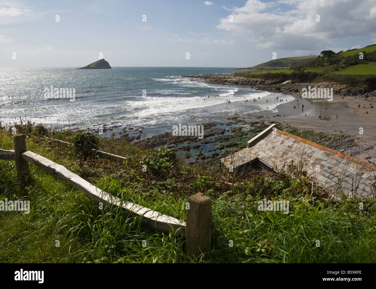 Spiaggia di Wembury Foto Stock