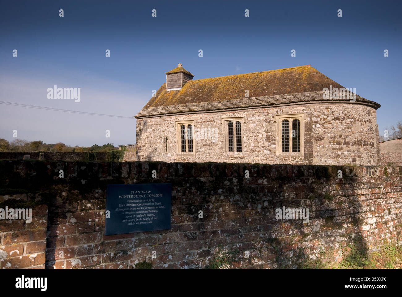 Sant'Andrea Chiesa Winterborne Tomson Foto Stock