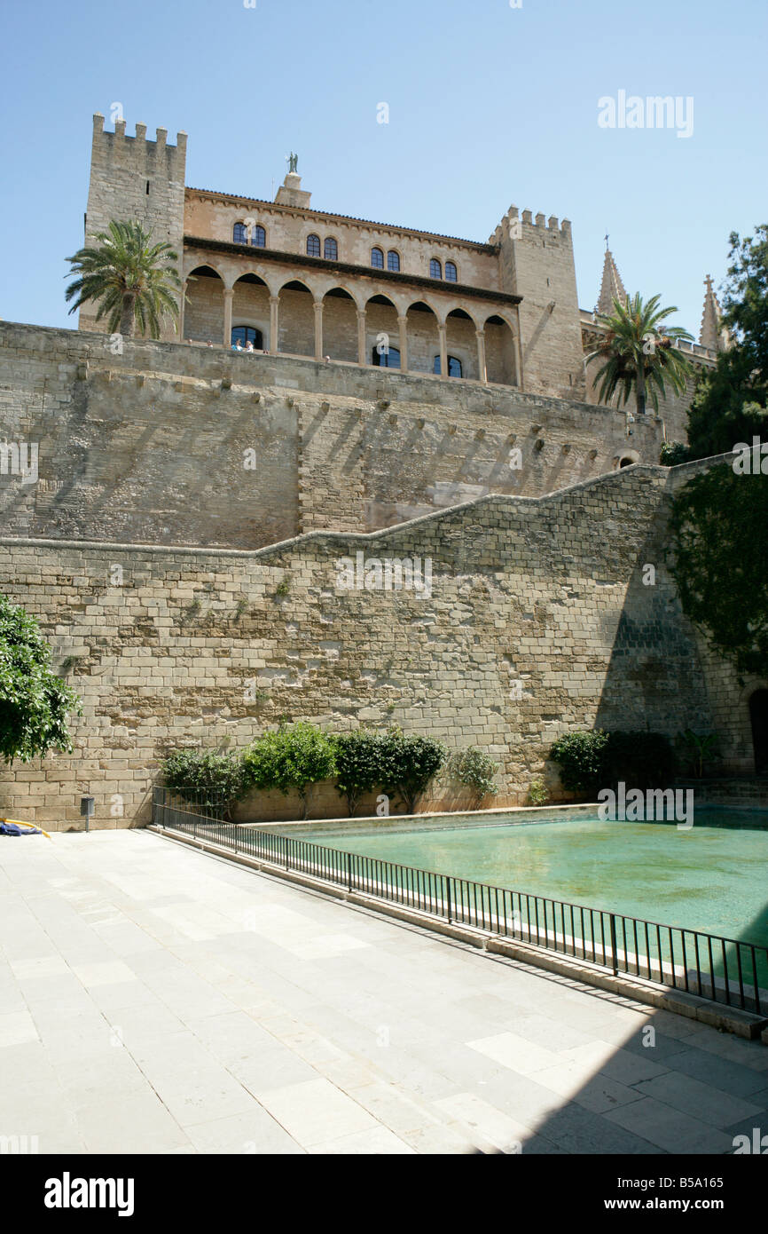 Almudaina Palace di Palma de Mallorca Foto Stock