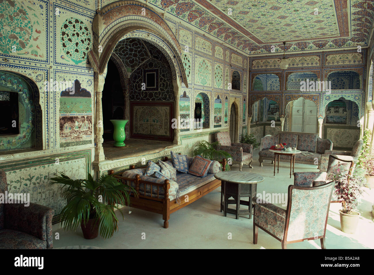 Il sultano Mahal Samode Palace ora un hotel vicino a Jaipur Rajasthan India Asia Foto Stock
