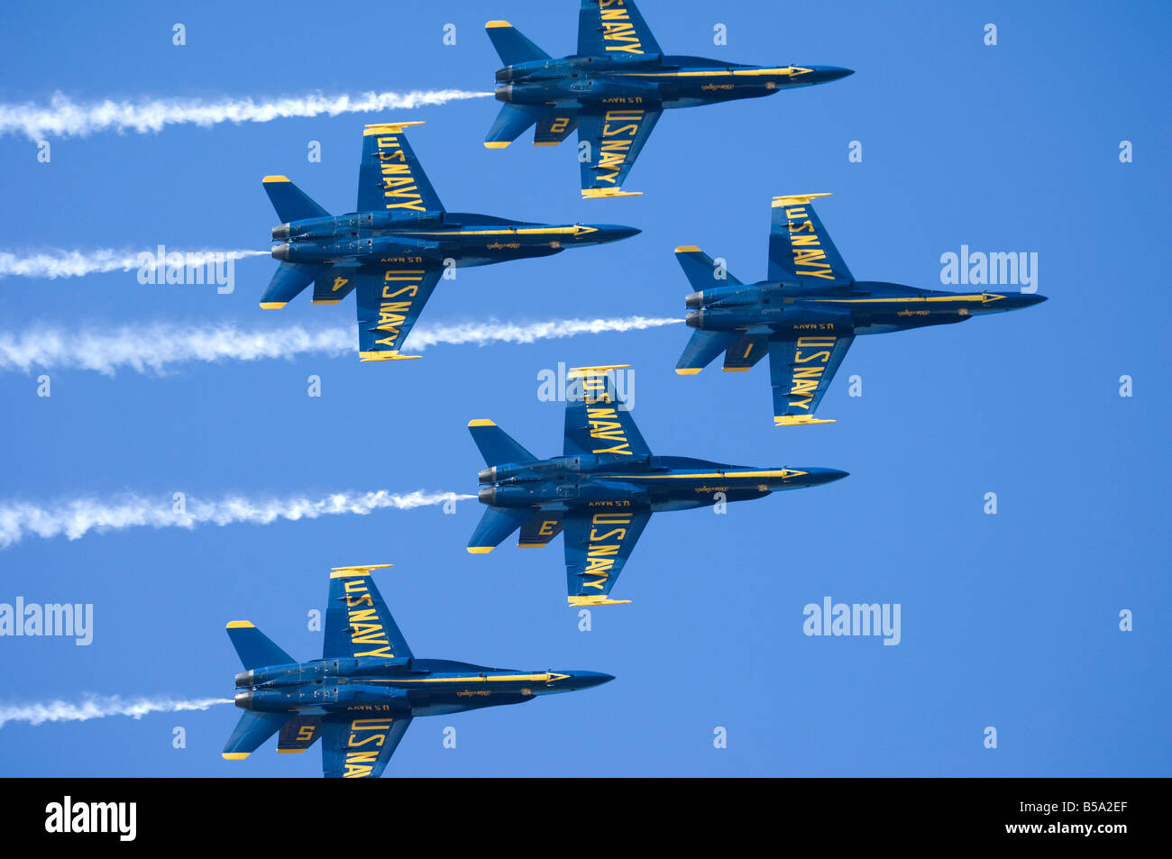 Navy Blue Angels airshow facendo a Miramar airbase a San Diego in California Foto Stock