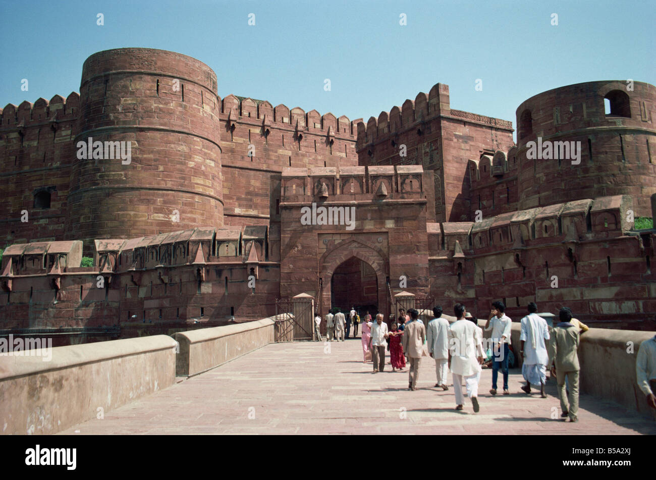 Amar Singh's Gate, Red Fort, Sito Patrimonio Mondiale dell'UNESCO, Agra, nello stato di Uttar Pradesh, India Foto Stock