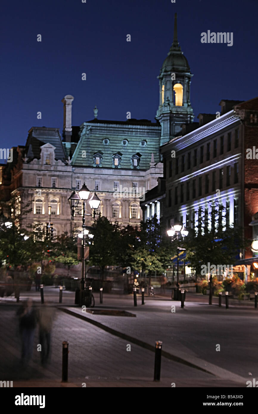 Hotel De la Ville e posto Jacques Cartier Quebec Montreal Canada Foto Stock