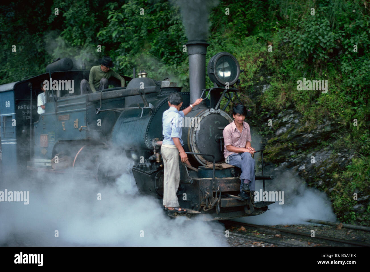 Motore ferroviaria Darjeeling India Asia Foto Stock
