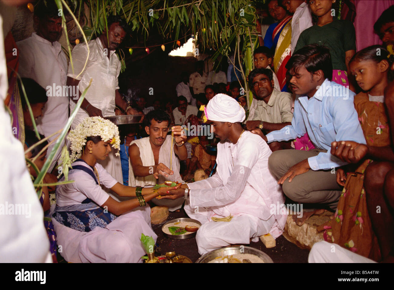 Villaggio di nozze, Andhra Pradesh, India Foto Stock