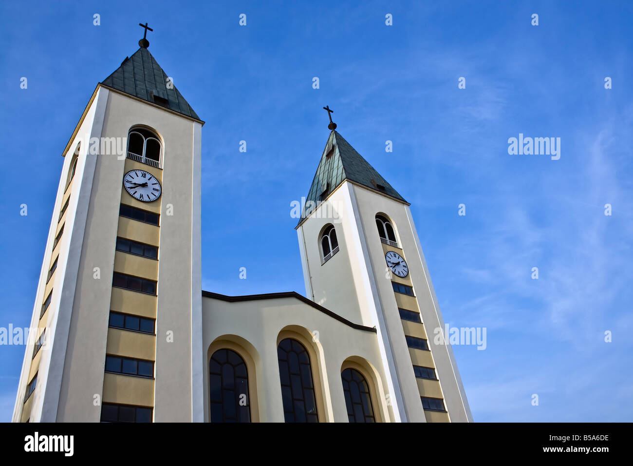 La Bosnia e Erzegovina, Medugorje. Chiesa del santuario di Međugorje, Erzegovina, Bosnia Erzegovina, l'Europa. Foto Stock
