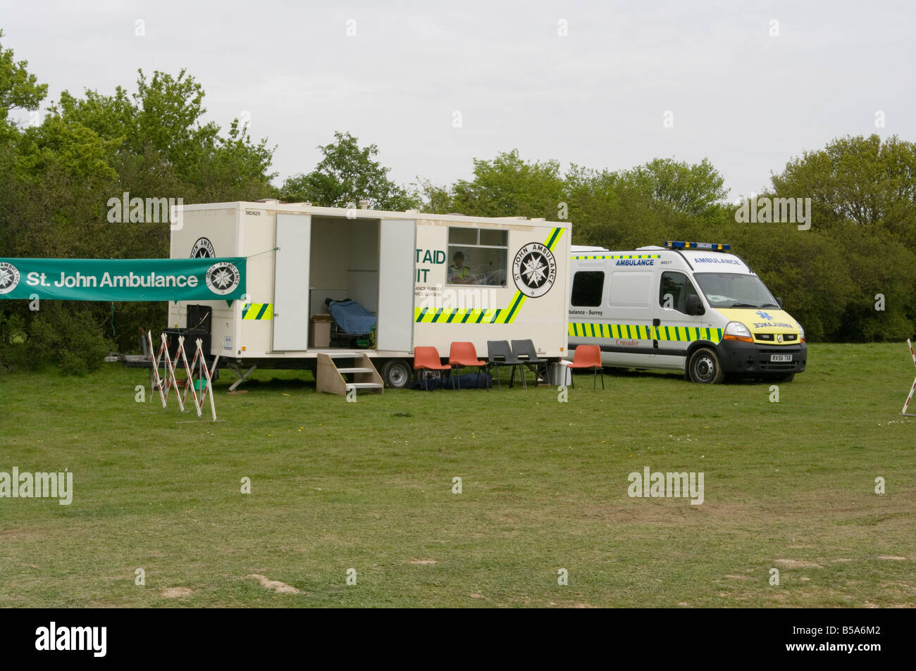 Saint Johns Ambulance Brigade Primo Aiuto Centro di trattamento a canaletta Smallfield Surrey Foto Stock
