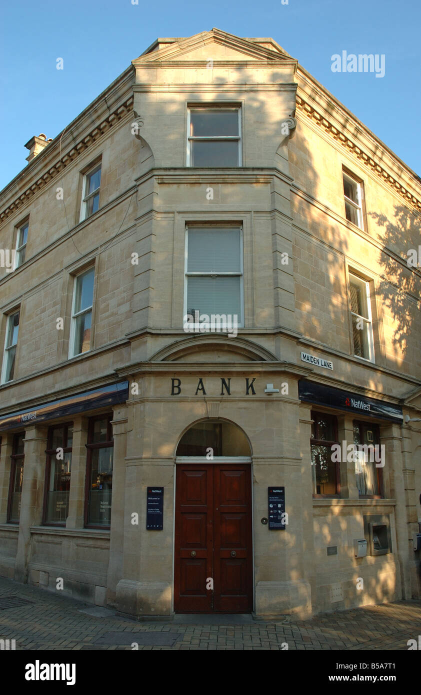 Natwest Bank, Stamford, Lincolnshire, England, Regno Unito Foto Stock