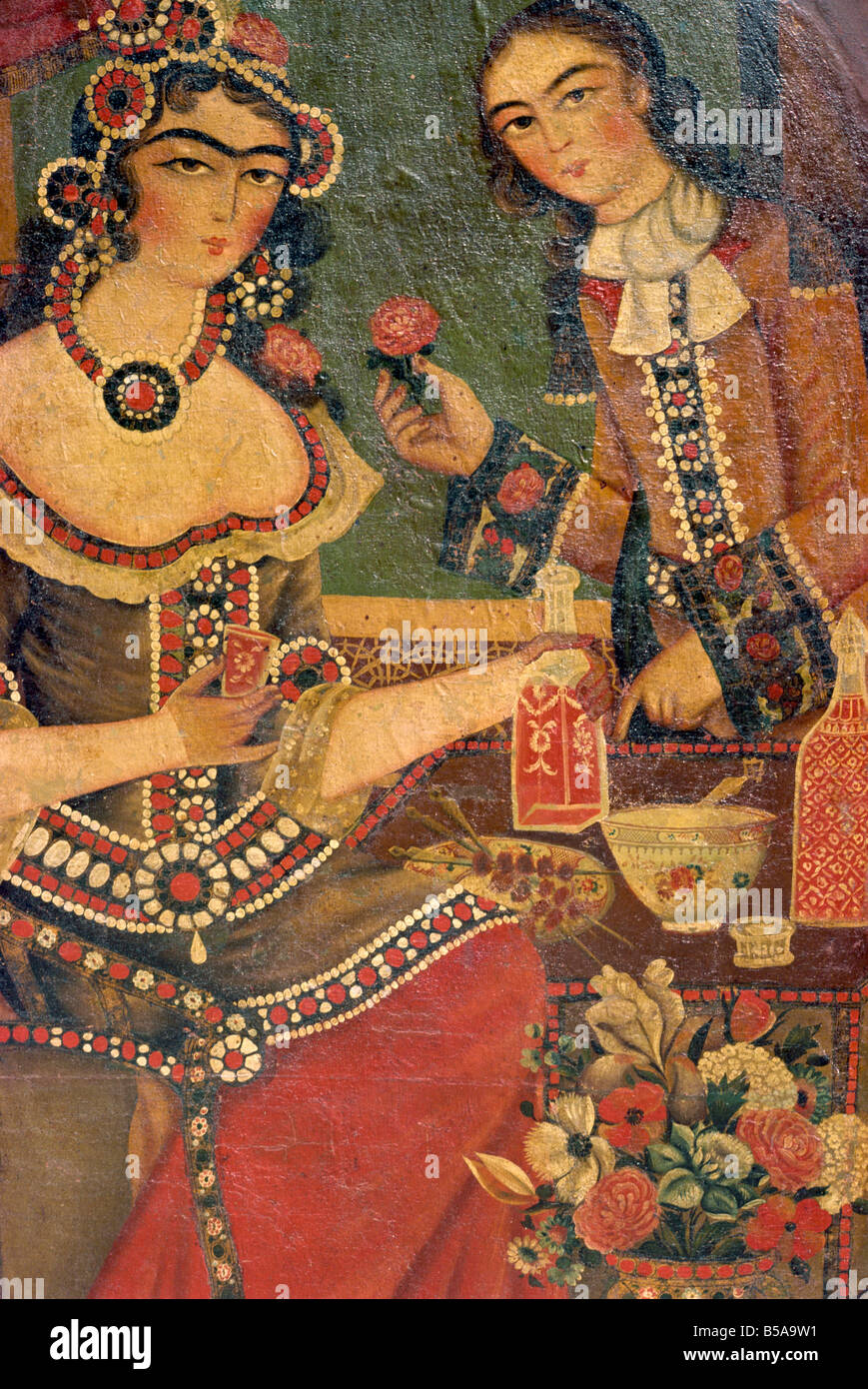 Pittura Qajar Museo Shiraz Shiraz iran medio oriente Foto Stock