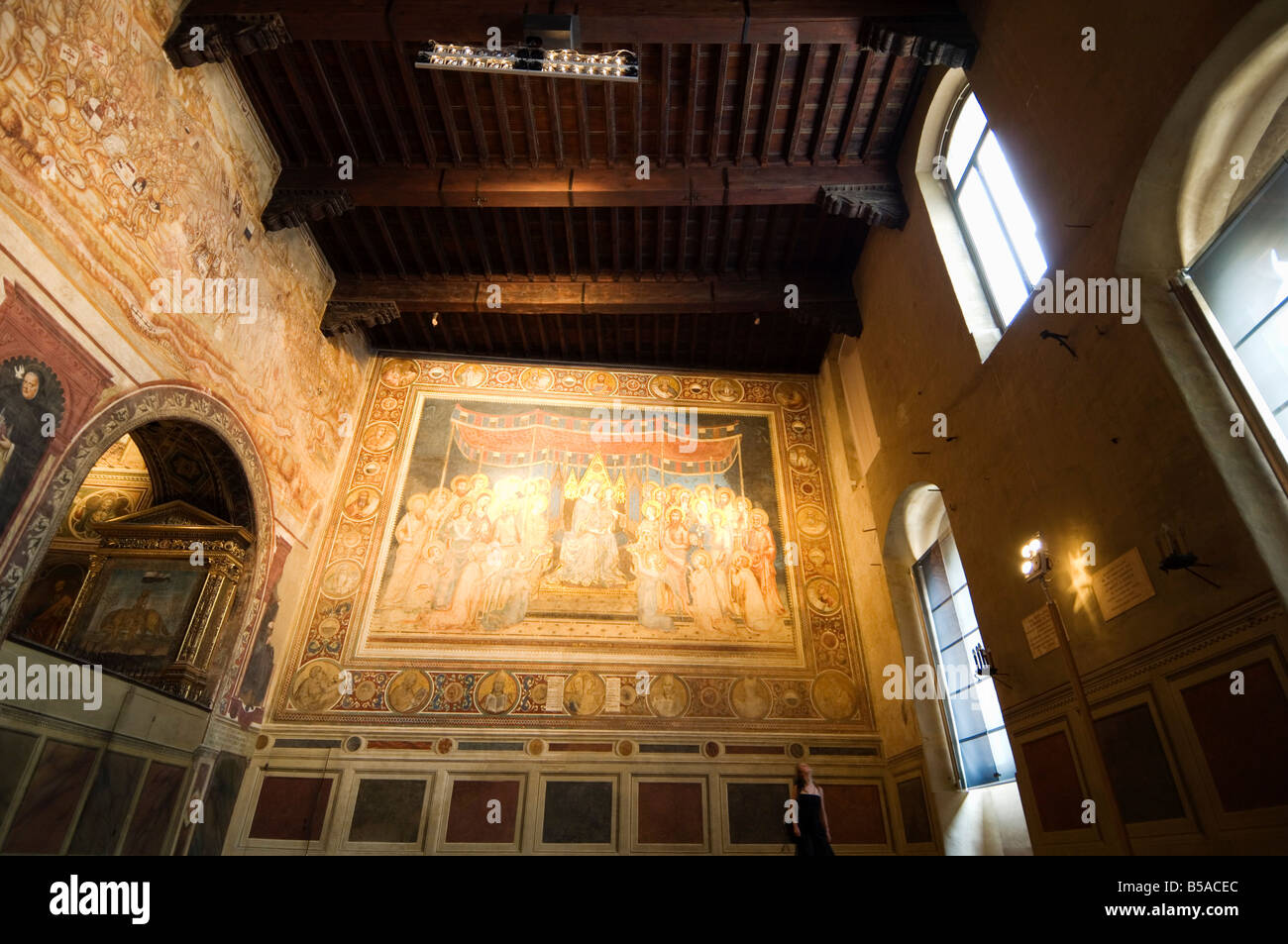 Dipinti nel Palazzo Pubblico di Siena, Toscana, Italia, Europa Foto Stock
