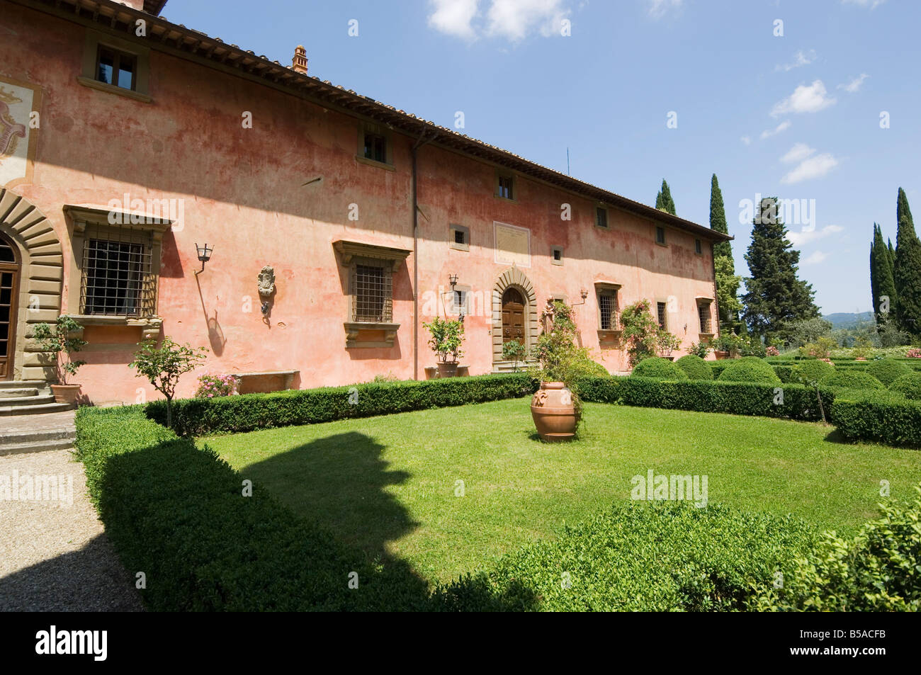 Villa Vignamaggio, utilizzato nel film molto rumore per nulla, Chianti, Toscana, Italia Foto Stock