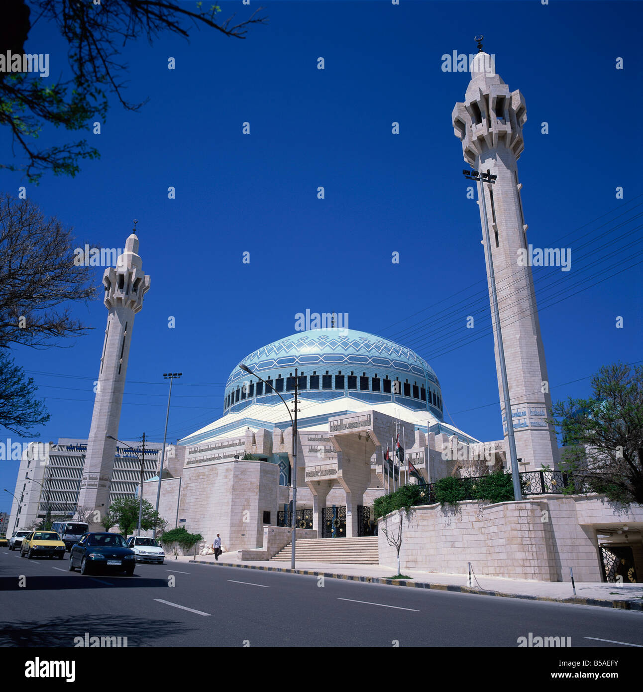 Il Re Abdullah moschea costruito 1990 la moschea principale di Giordania prende il nome dal re Hussein apos s nonno Amman Giordania medio Foto Stock