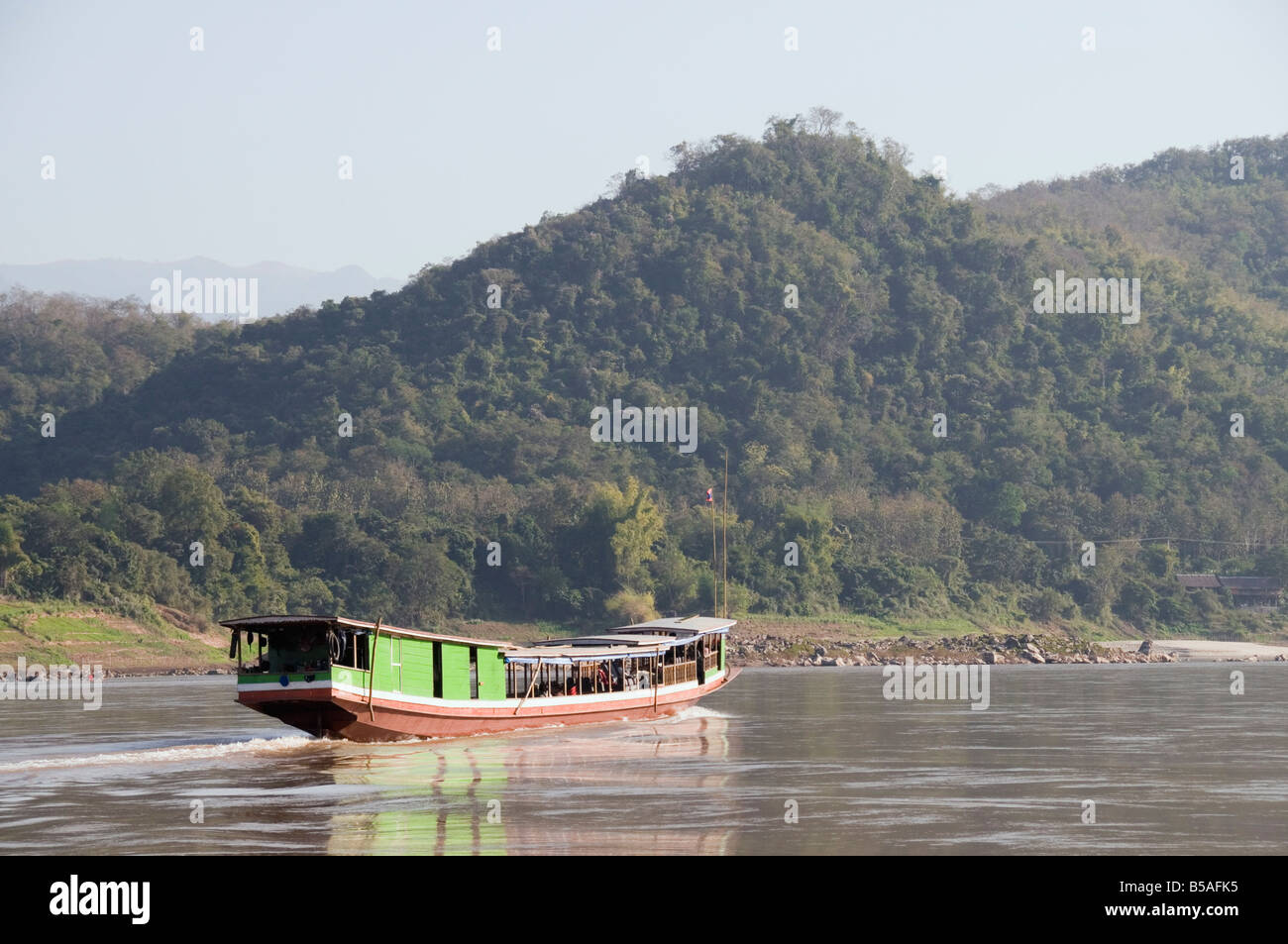 Il fiume Mekong vicino a Luang Prabang, Laos, Indocina, sud-est asiatico Foto Stock