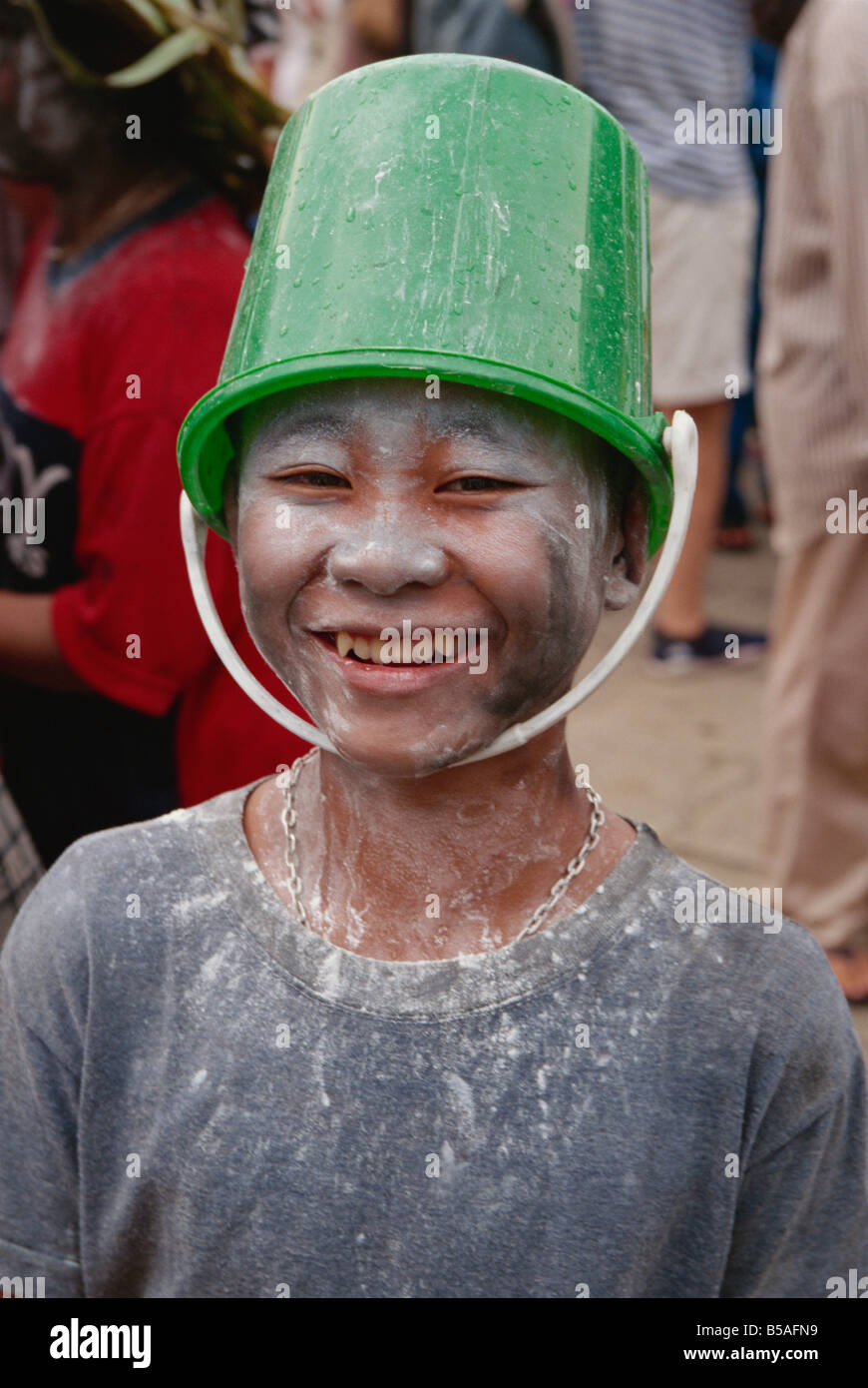 Festival dell'acqua e il Nuovo Anno Pimai Luang Prabang Laos Indocina Asia del sud-est asiatico Foto Stock