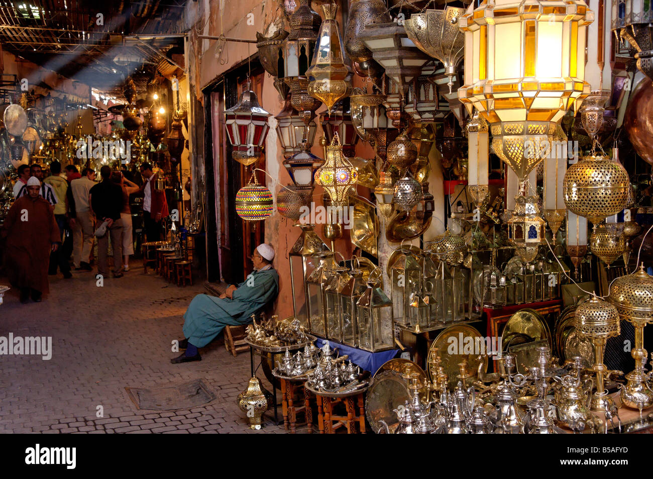 Il Souk della Medina, Marrakech, Marocco, Africa Settentrionale, Africa Foto Stock