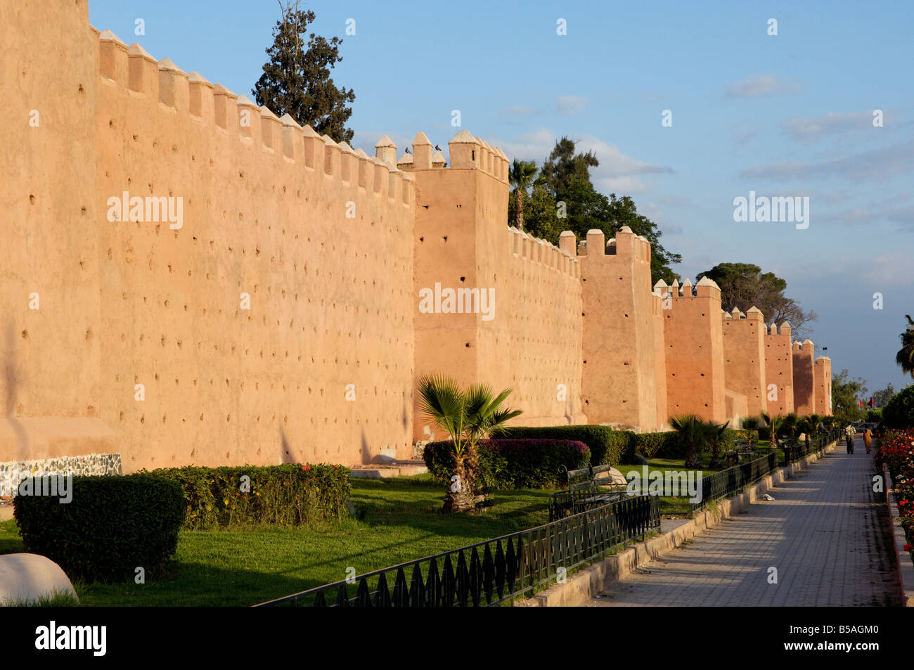 Le mura della città vecchia, Marrakech, Marocco, Africa Settentrionale, Africa Foto Stock