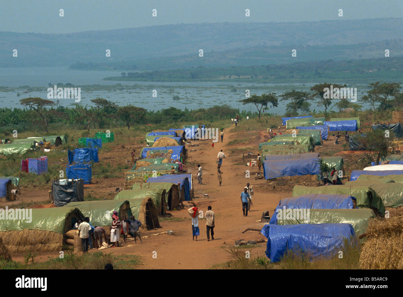 Rifugiati hutu in Kagenyi Camp nel luglio 1994, Tanzania, Africa orientale, Africa Foto Stock