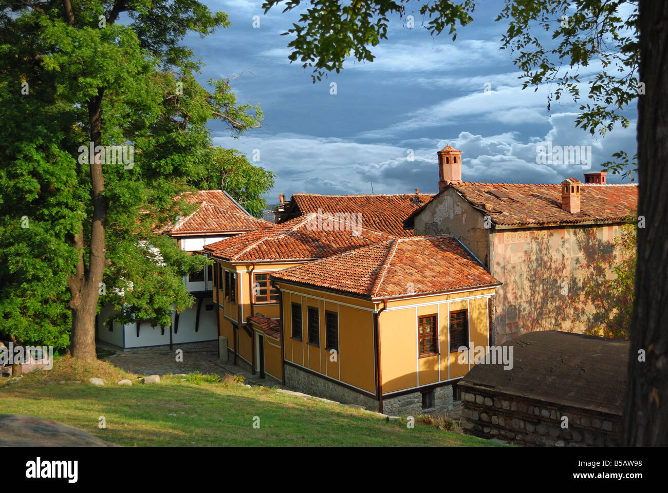 Una vecchia città edifici storici è in Plovdiv Bulgaria Foto Stock