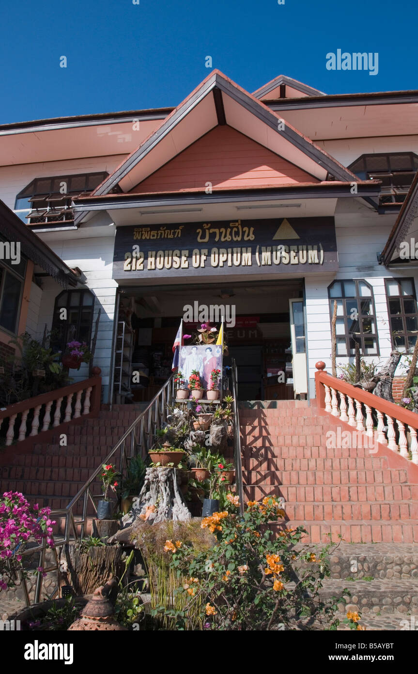 Museo di oppio a Sop Ruak, Triangolo Dorato, Thailandia, Sud-est asiatico Foto Stock