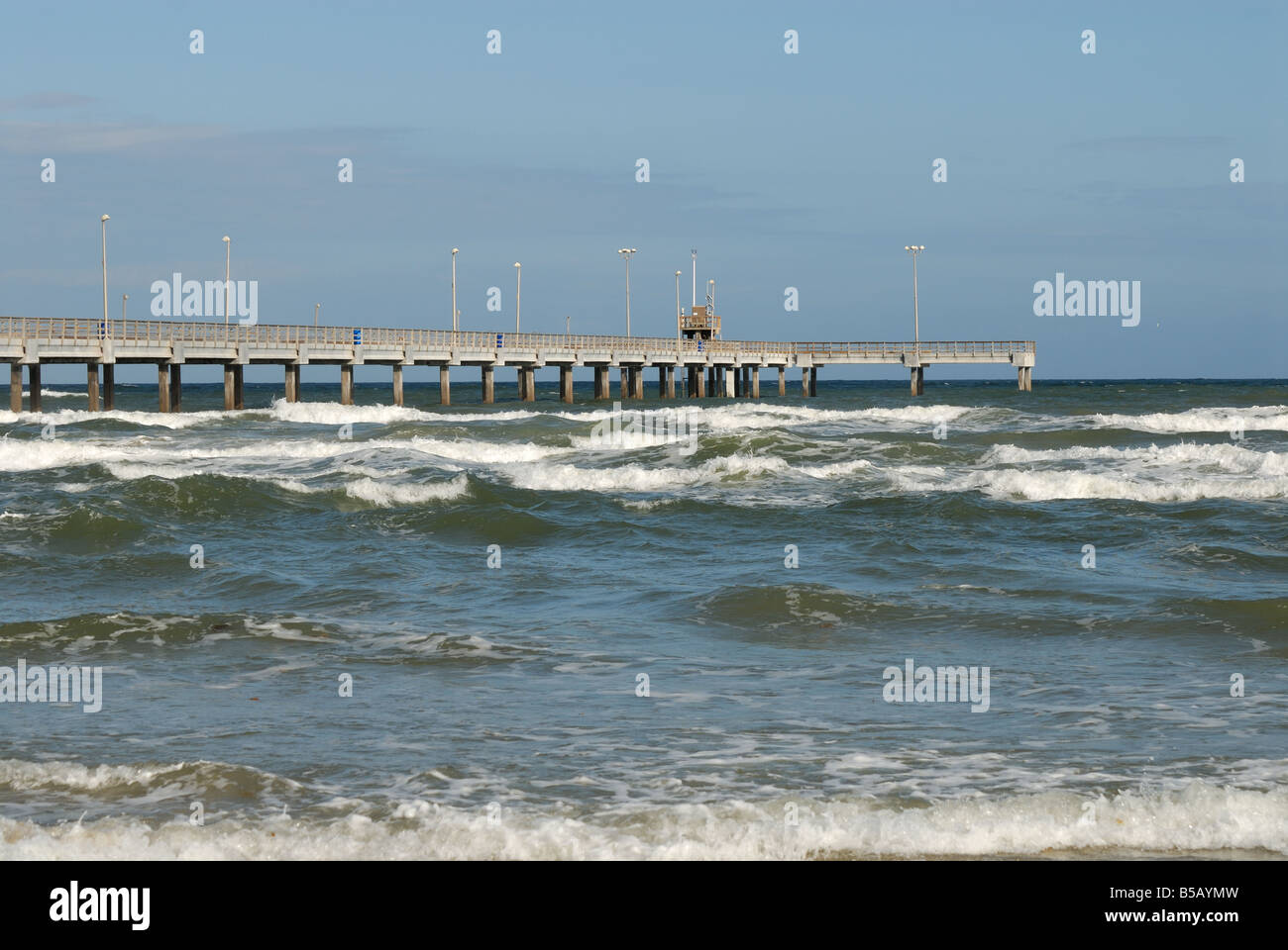 Bob Hall pier sul Padre Island, sud del Texas USA Foto Stock