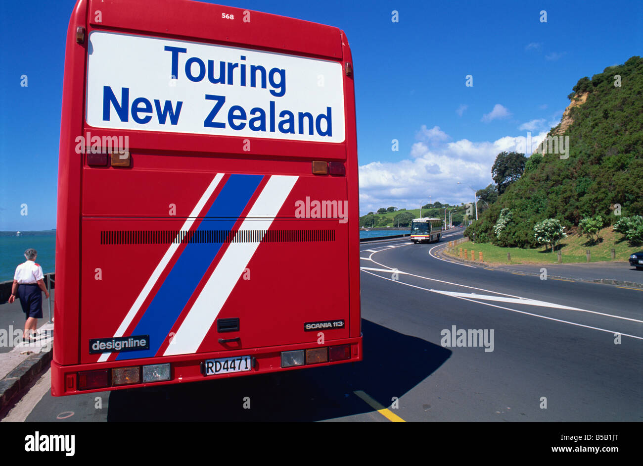 Pullman turistico, Auckland, Isola del nord, Nuova Zelanda, Pacific Foto Stock