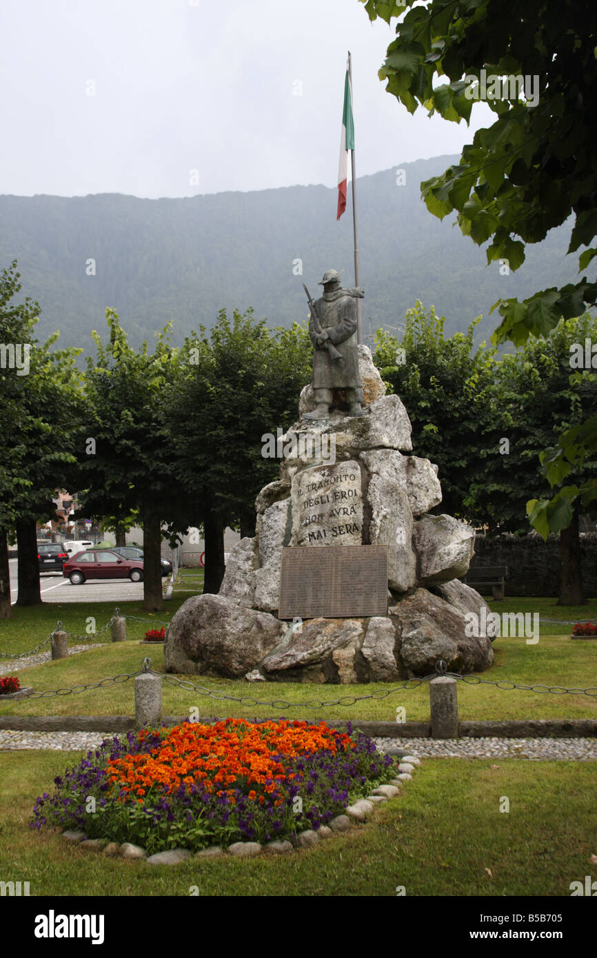 War Memorial, Malesco, Italia Foto Stock