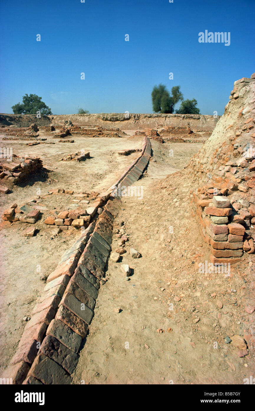 Sito archeologico di Harappa risalente al 3000 al 1700 A.C. quartiere Sahiwal Pakistan Asia Foto Stock