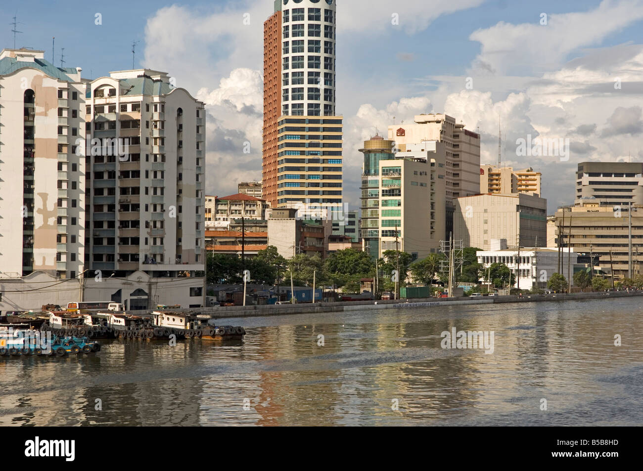 Città Intamuros, panoramica dal forte Santiago, Manila, Filippine, Sud-est asiatico Foto Stock