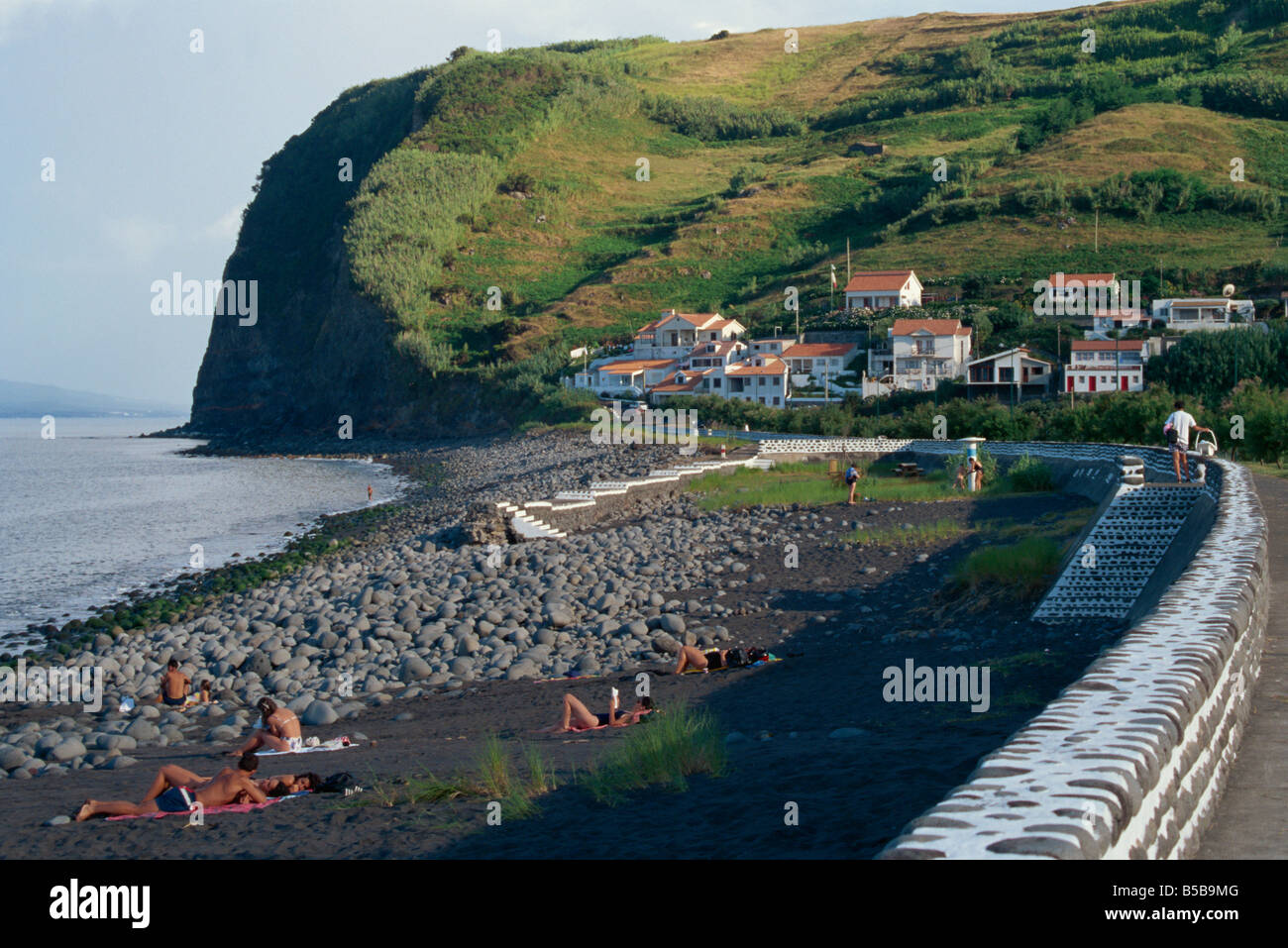 Spiaggia di Praia do Almoxarife Faial Azzorre Portogallo Europa Atlantico Foto Stock