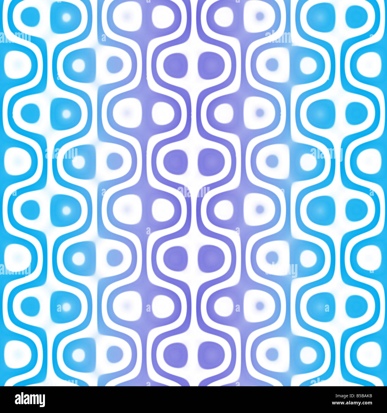 Una in stile retrò modello blu con forme circolari questo piastrelle perfettamente in qualsiasi direzione Foto Stock
